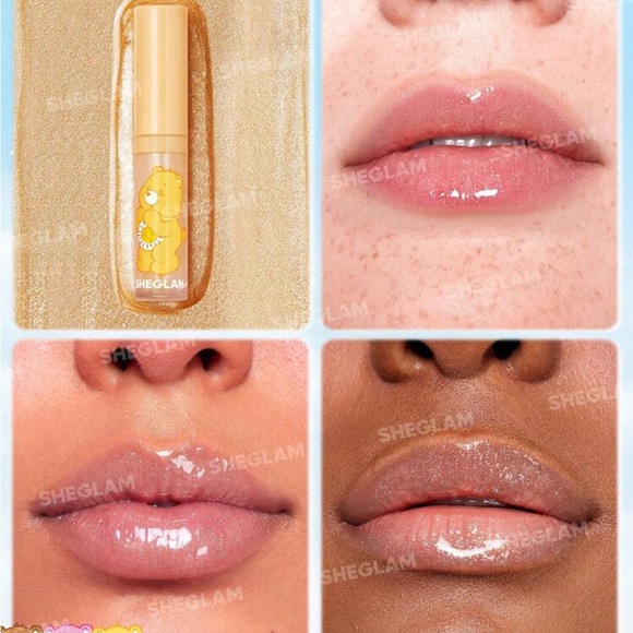 SHEGLAM X Care Bears Share A Smile Lip Set 3 Pcs/Set High Shine Finish Lip - Picture 6 of 9